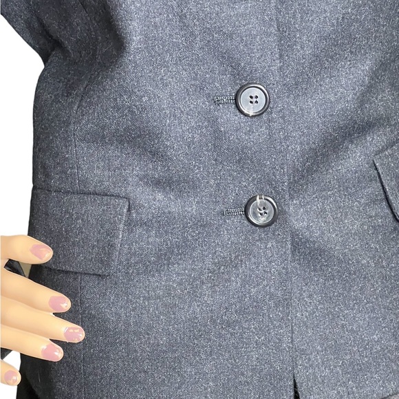 Ann Freedberg Charcoal Wool Blazer - Picture 3 of 5